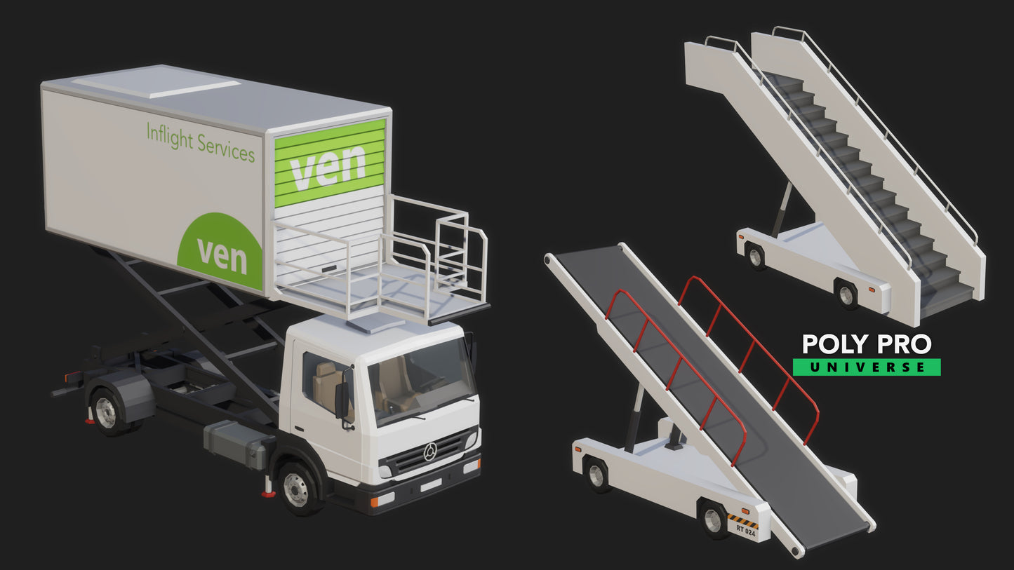 Poly Pro Airport ground support vehicles 3d