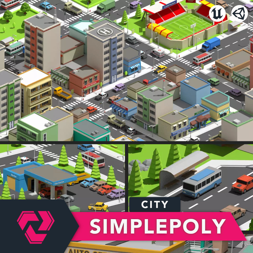 SimplePoly City - Low Poly 3D Assets – VenCreations